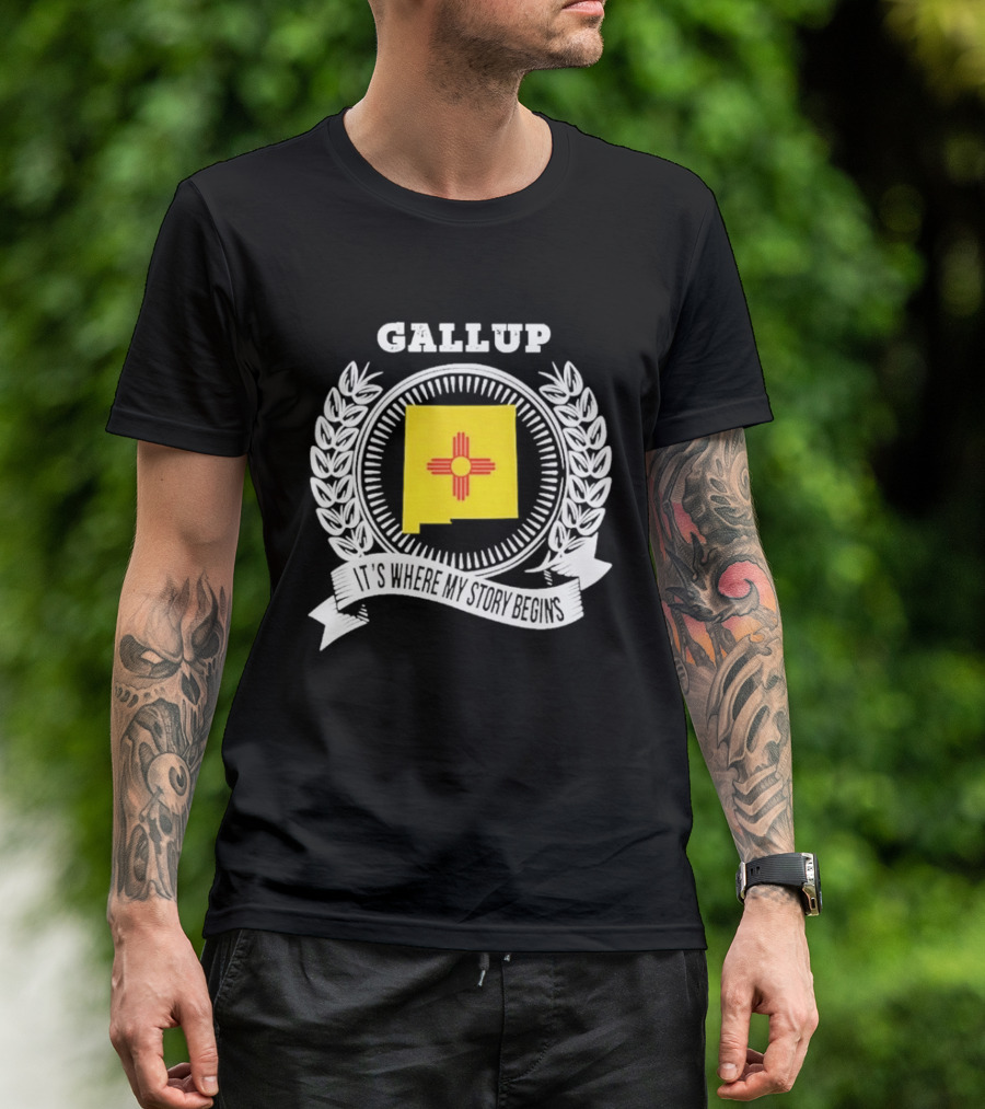 Gallup New Mexico Zia Symbol It's Where My Story Begins T-Shirt