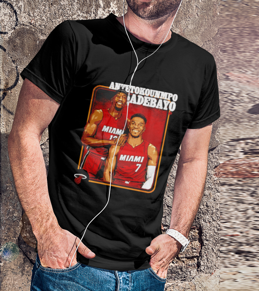 Antetokounmpo Adebayo Miami Heat Basketball T-Shirt