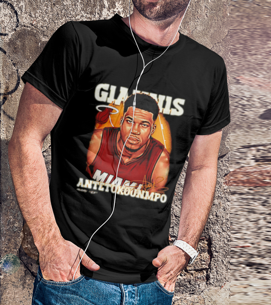 Giannis Antetokounmpo Miami Heat Airbrush T-Shirt