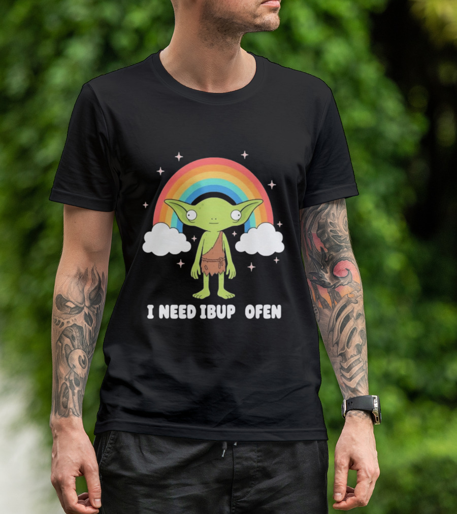 Goblin Rainbow I Need Ibuprofen Cute Fantasy T-Shirt