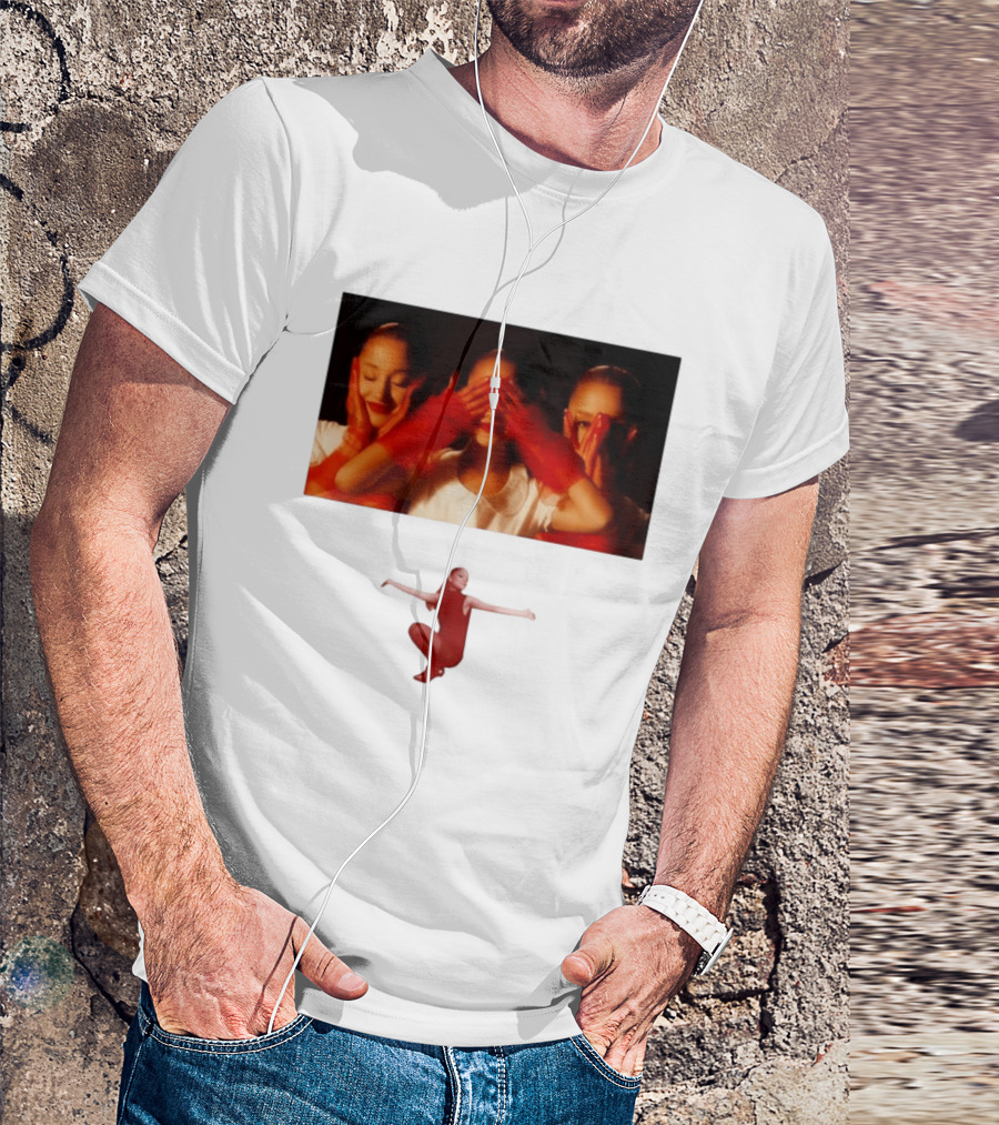Ariana Grande Eternal Sunshine Red Gloves Three Faces Pose Music Album T-Shirt
