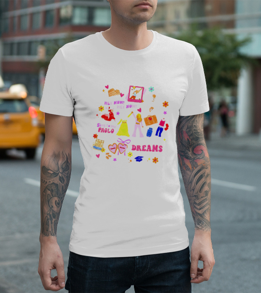 Lizzie McGuire Dreams Are Made Of Hey Now Hey Now Sing To Me Paolo T-Shirt