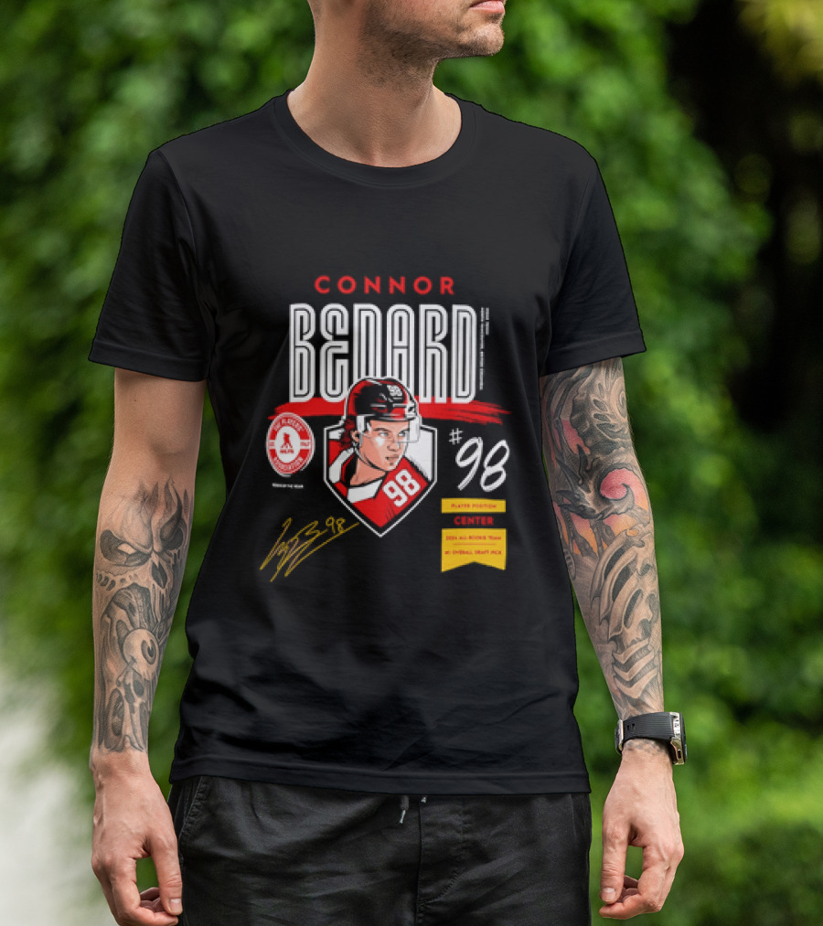 Connor Bedard Chicago Blackhawks #98 Rookie Spotlight Player Position Draft Pick T-Shirt