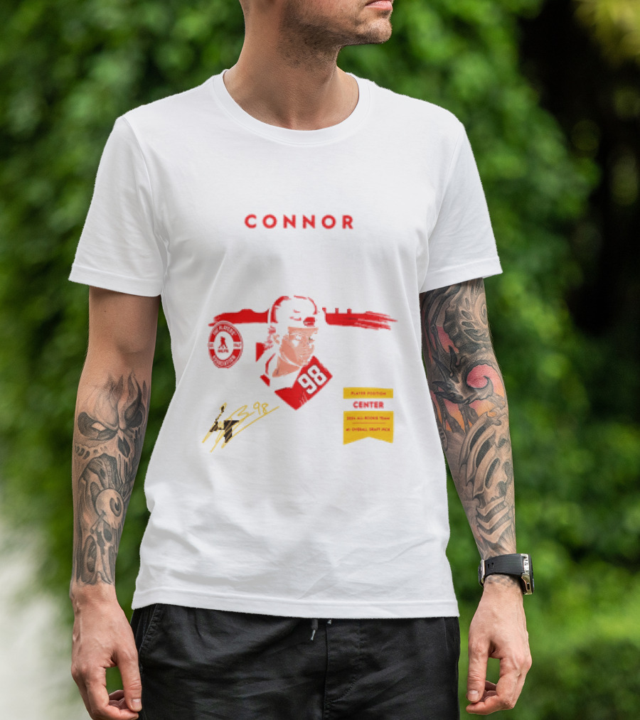 Connor Bedard Chicago Blackhawks #98 Rookie Spotlight Player Position Draft Pick T-Shirt
