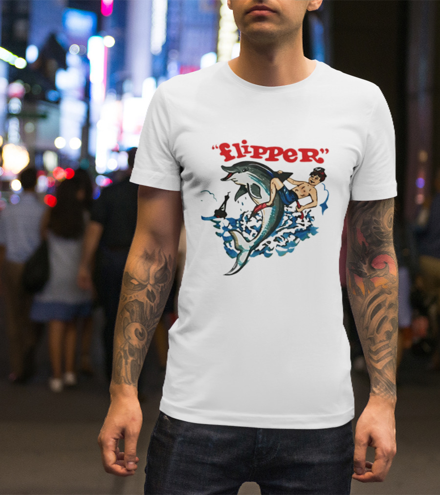 Flipper TV Show Dolphin And Boy Adventure T-Shirt