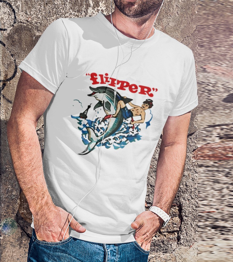 Flipper TV Show Dolphin And Boy Adventure T-Shirt