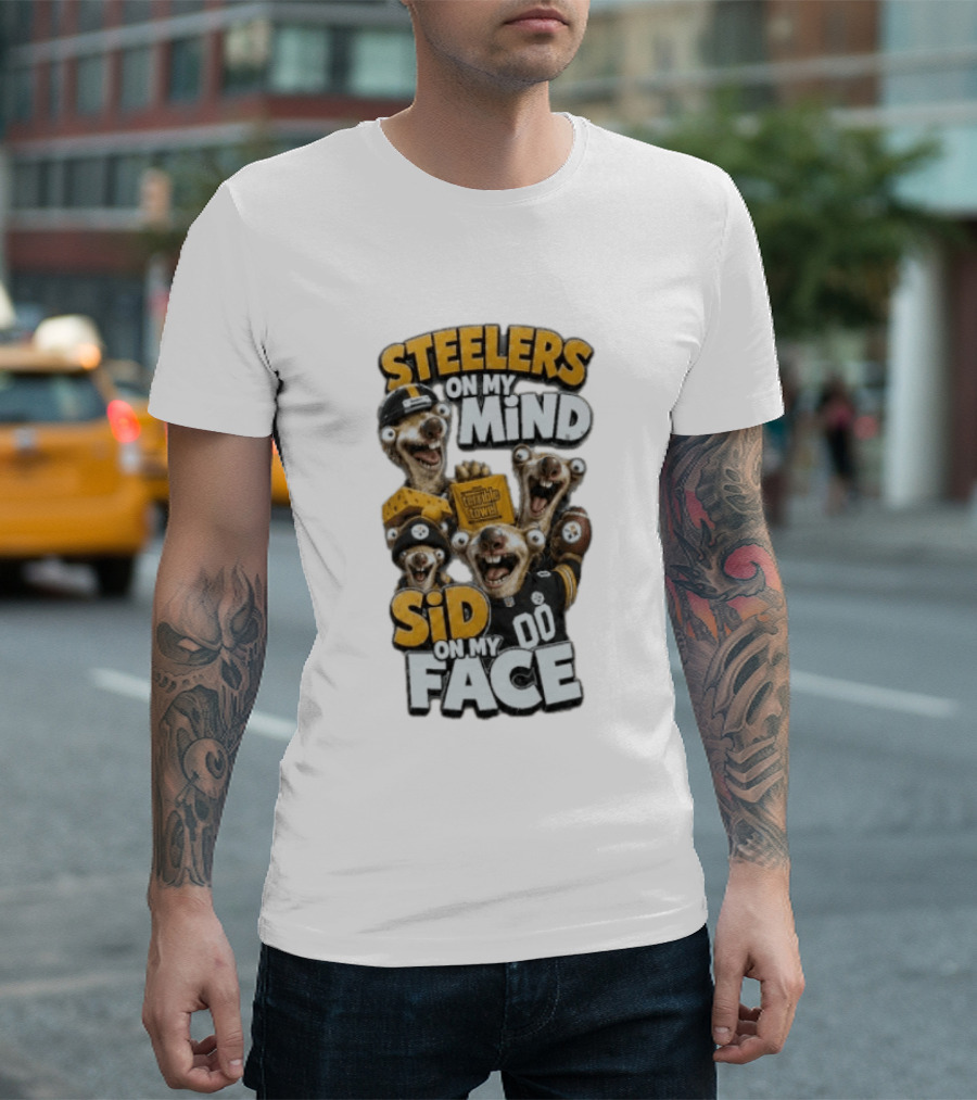 Steelers On My Mind Sid On My Face Terrible Towel Googly Eyes 00 T-Shirt