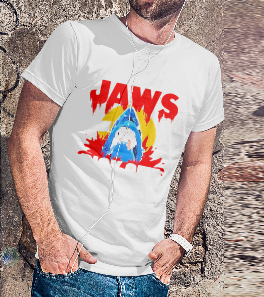 Jaws Bit My Dick Off Amity Island New England Shark Attack T-Shirt
