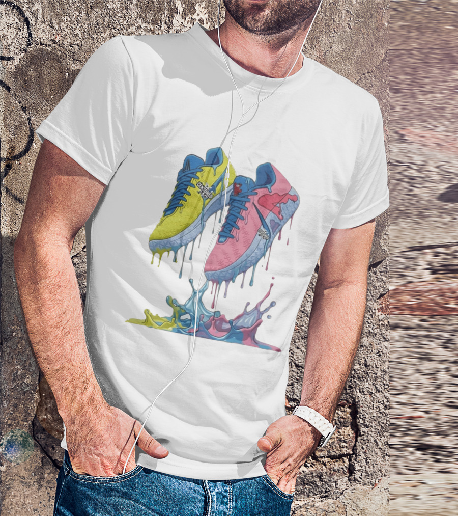 Safety Green Ja 3 Kool Aid Dripping Sneakers Censored T-Shirt