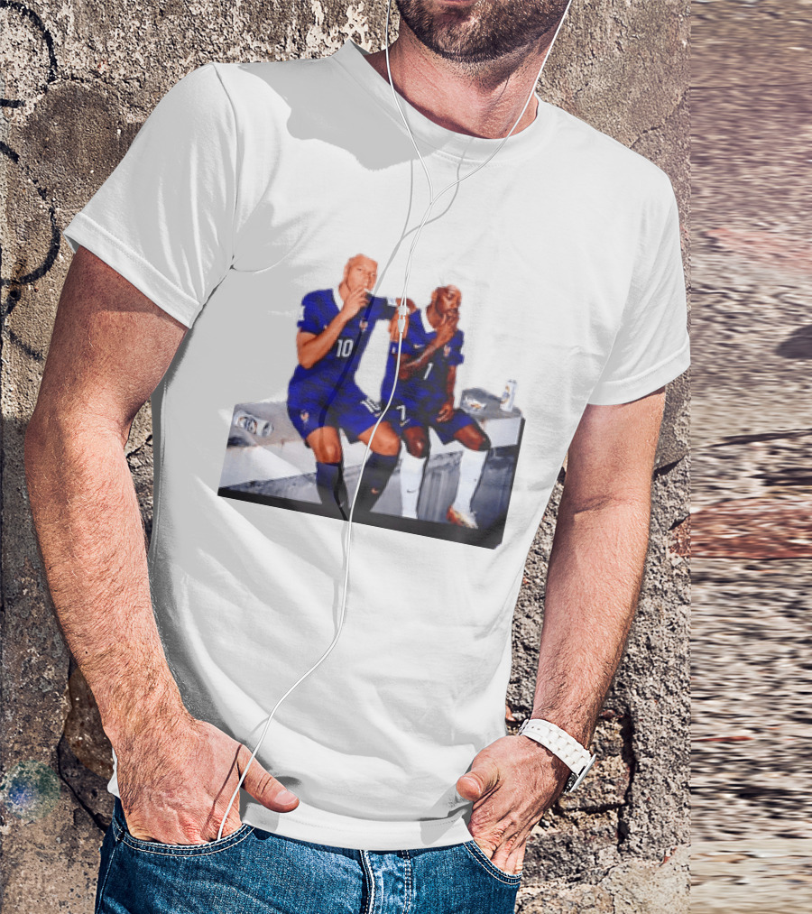 Kylian Mbappe And Ousmane Dembele Smoking And Drinking T-Shirt