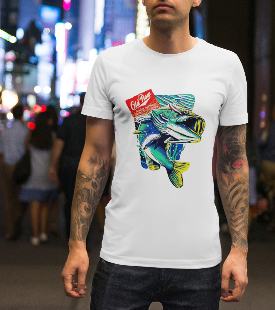 Old Row Largemouth Bass Admit Nothing Deny Everything Fishing T-Shirt