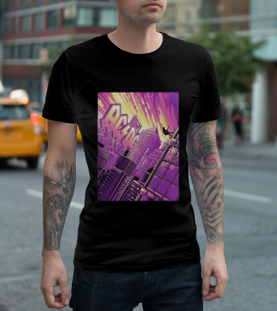 ACDC Charlotte PWR Up North America Tour July 11 2026 Skyline T-Shirt