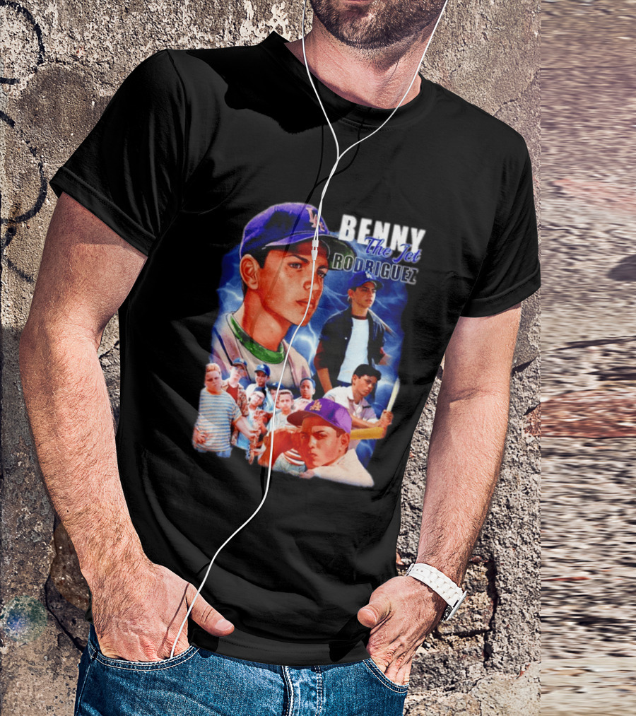Benny The Jet Rodriguez Sandlot Baseball Movie Iconic Character Collage T-Shirt