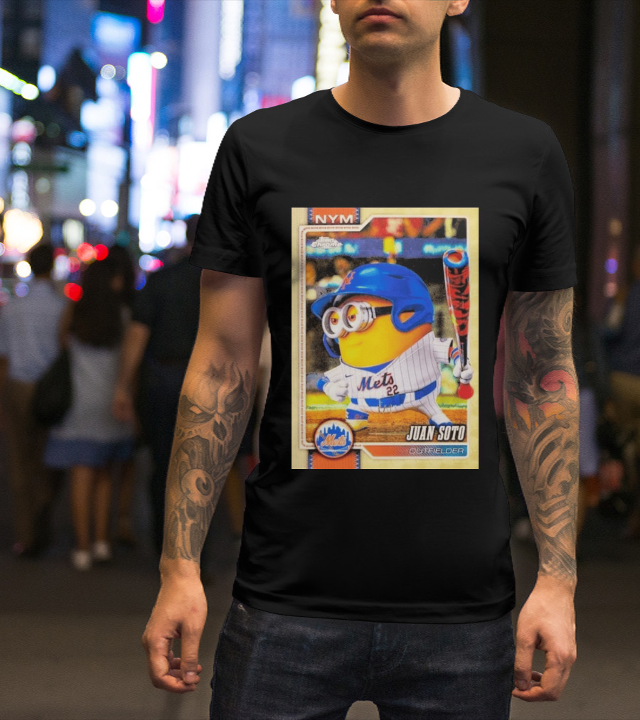 Juan Soto Minions Superfractor New York Mets MLB Topps Chrome 2026 Outfielder T-Shirt