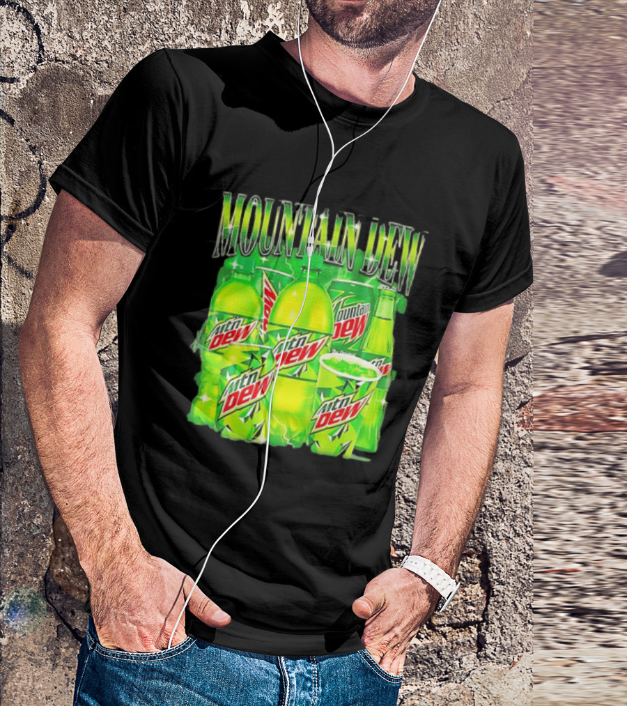 Mountain Dew Green Beverage Collection Bottles And Cans T-Shirt