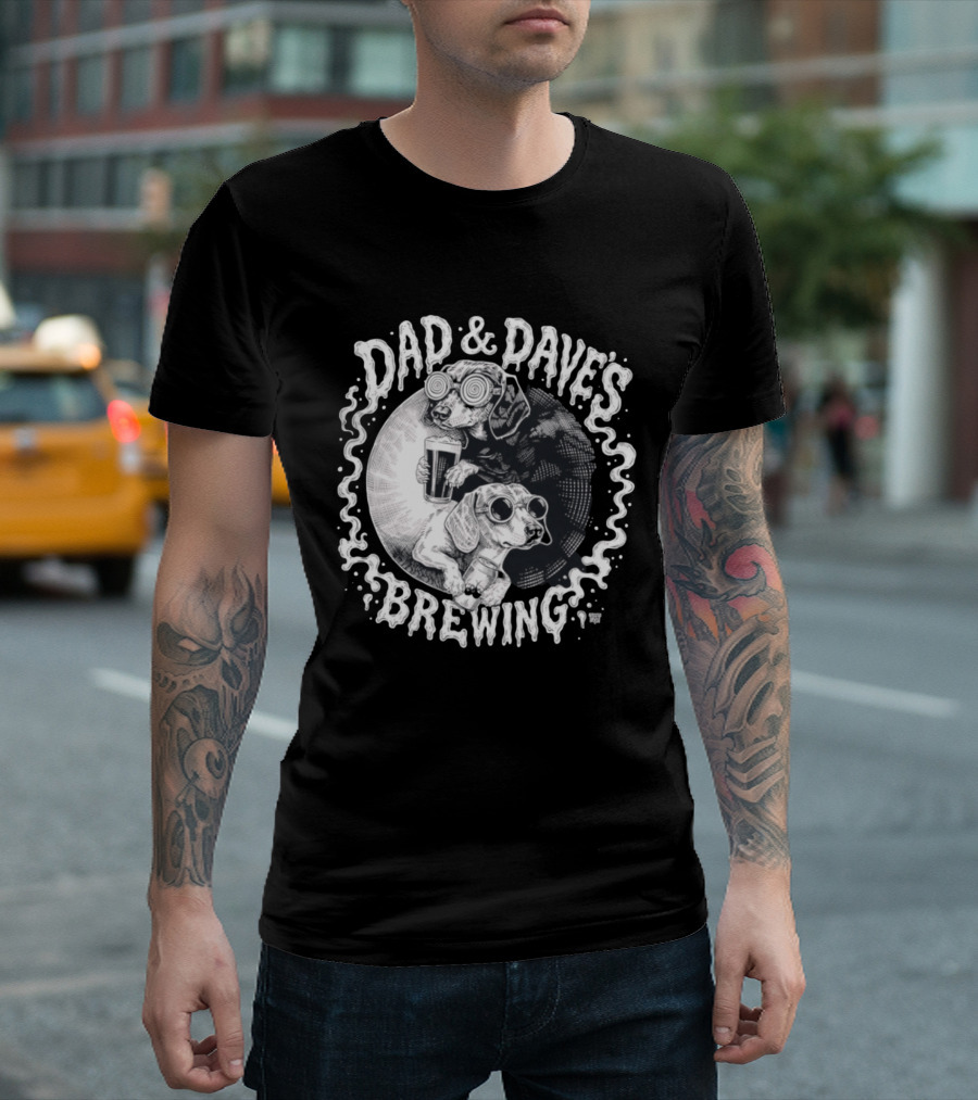 Dad & Dave's Brewing Dogs With Goggles T-Shirt