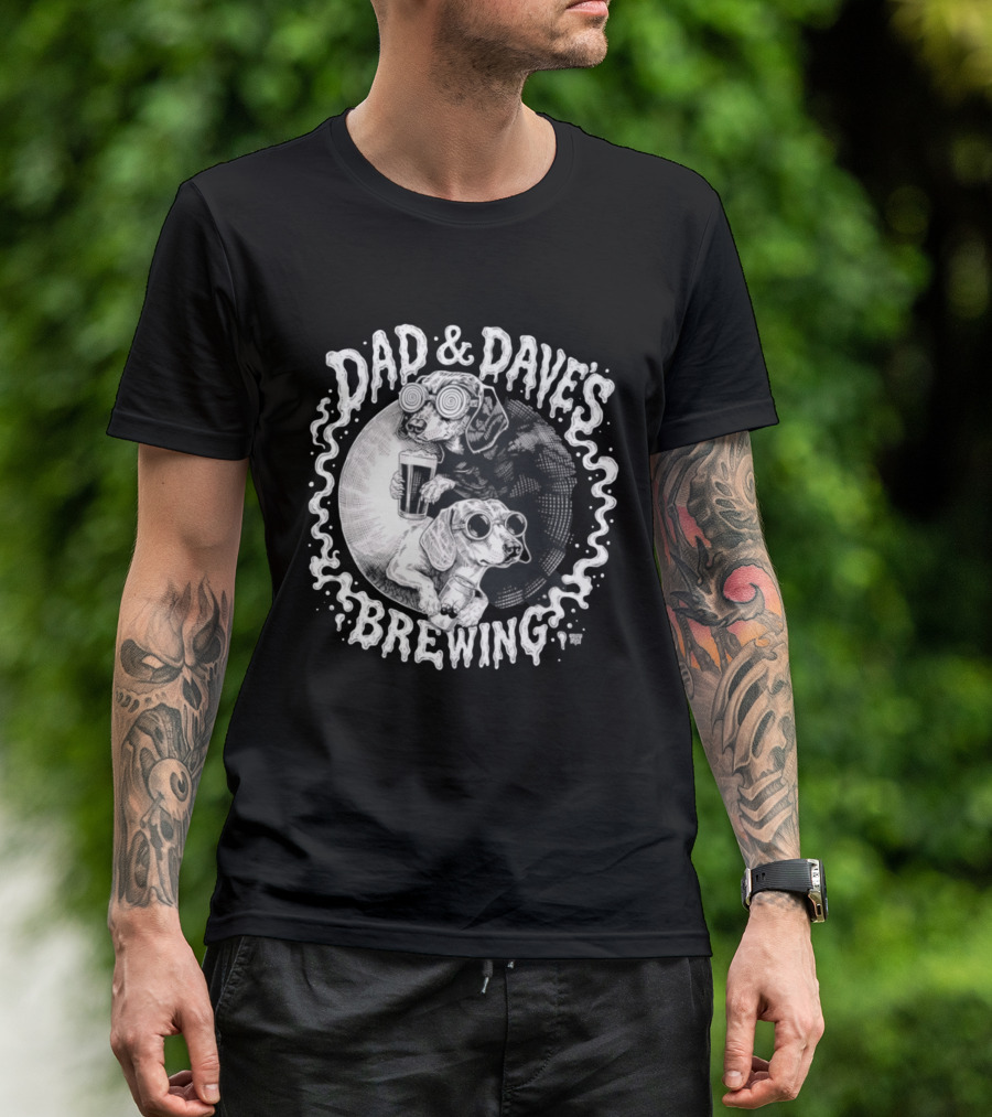 Dad & Dave's Brewing Dogs With Goggles T-Shirt