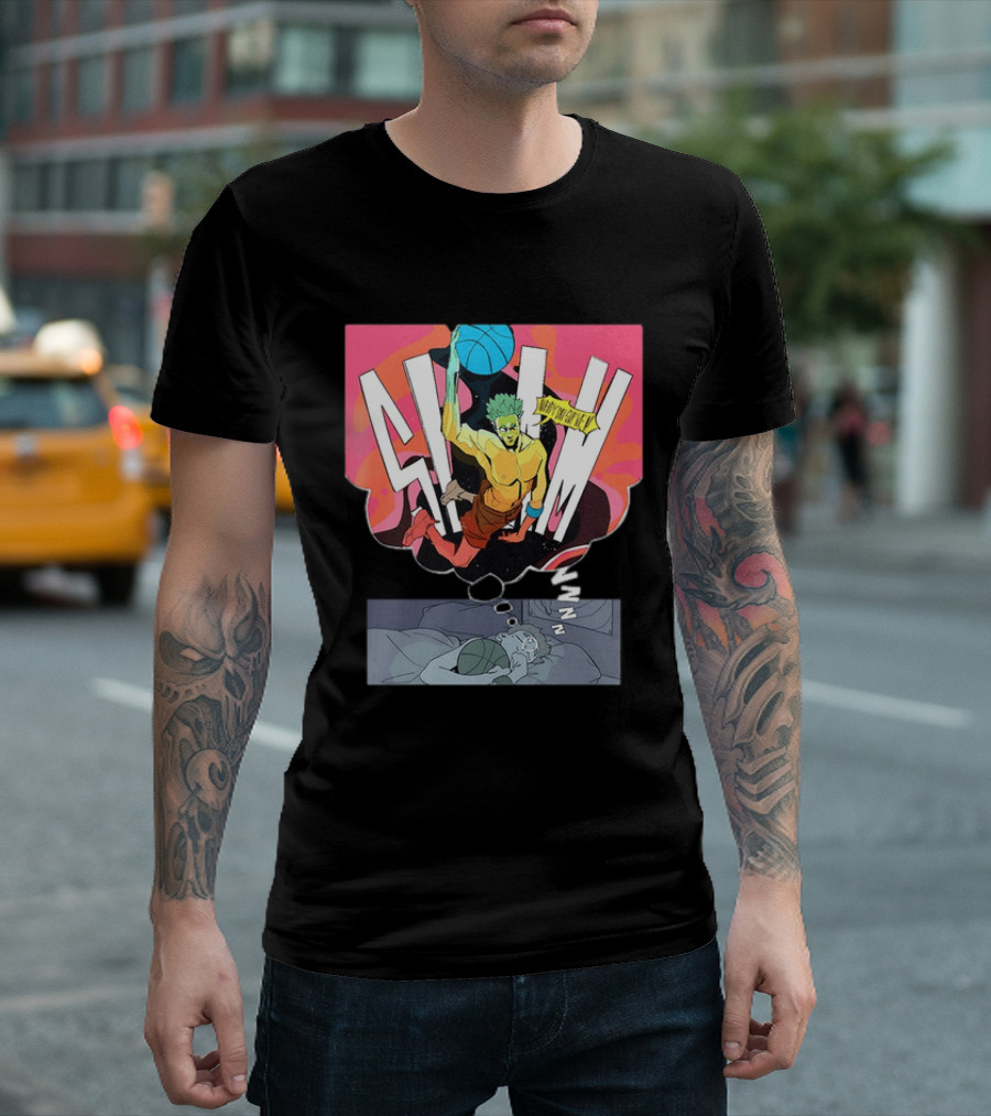 Dreaming Basketball Player Slam Dunk Nobody Can Stop Me Comic T-Shirt