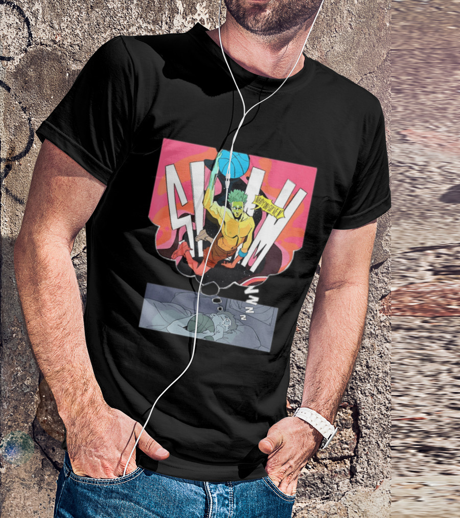 Dreaming Basketball Player Slam Dunk Nobody Can Stop Me Comic T-Shirt