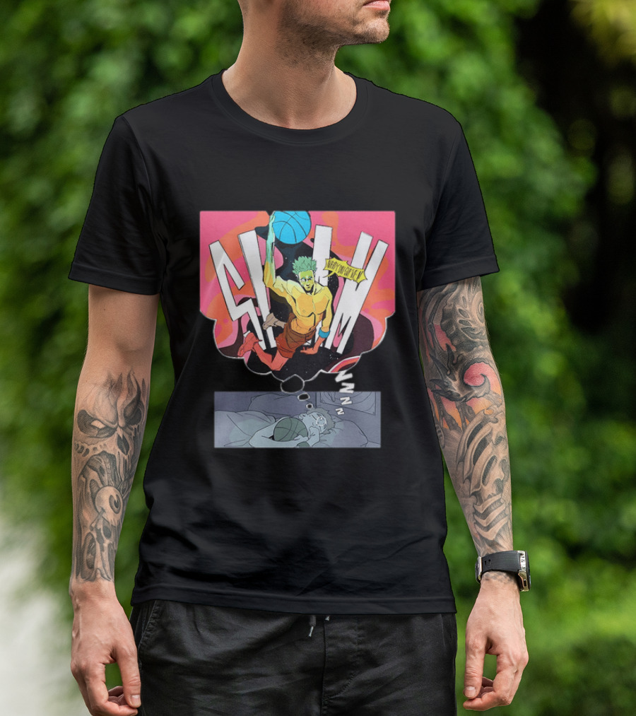 Dreaming Basketball Player Slam Dunk Nobody Can Stop Me Comic T-Shirt