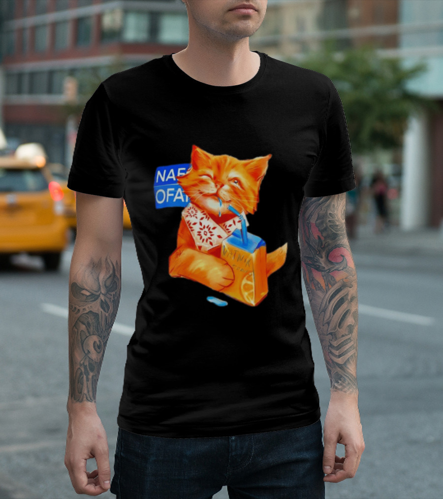 NAFO Fella Orange Cat Drinking VATNIK Tears T-Shirt