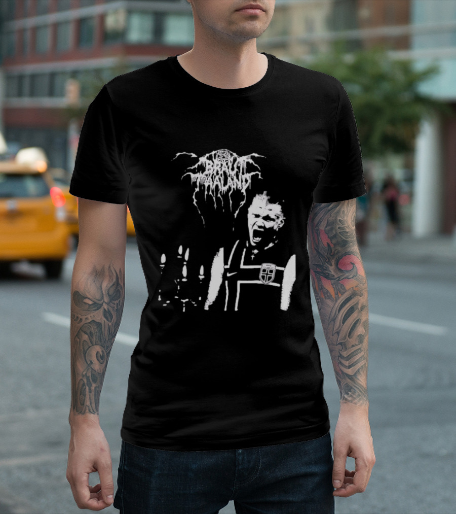 Erling Haaland Norway Black Metal Heavy Metal Braut Football T-Shirt