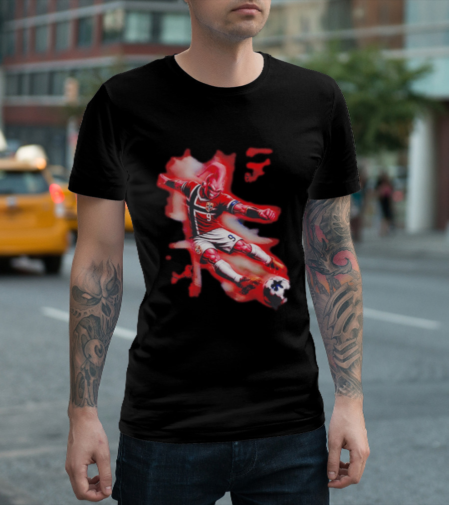 Erling Haaland Majin Buu Norway Football 9 Soccer Fusion T-Shirt