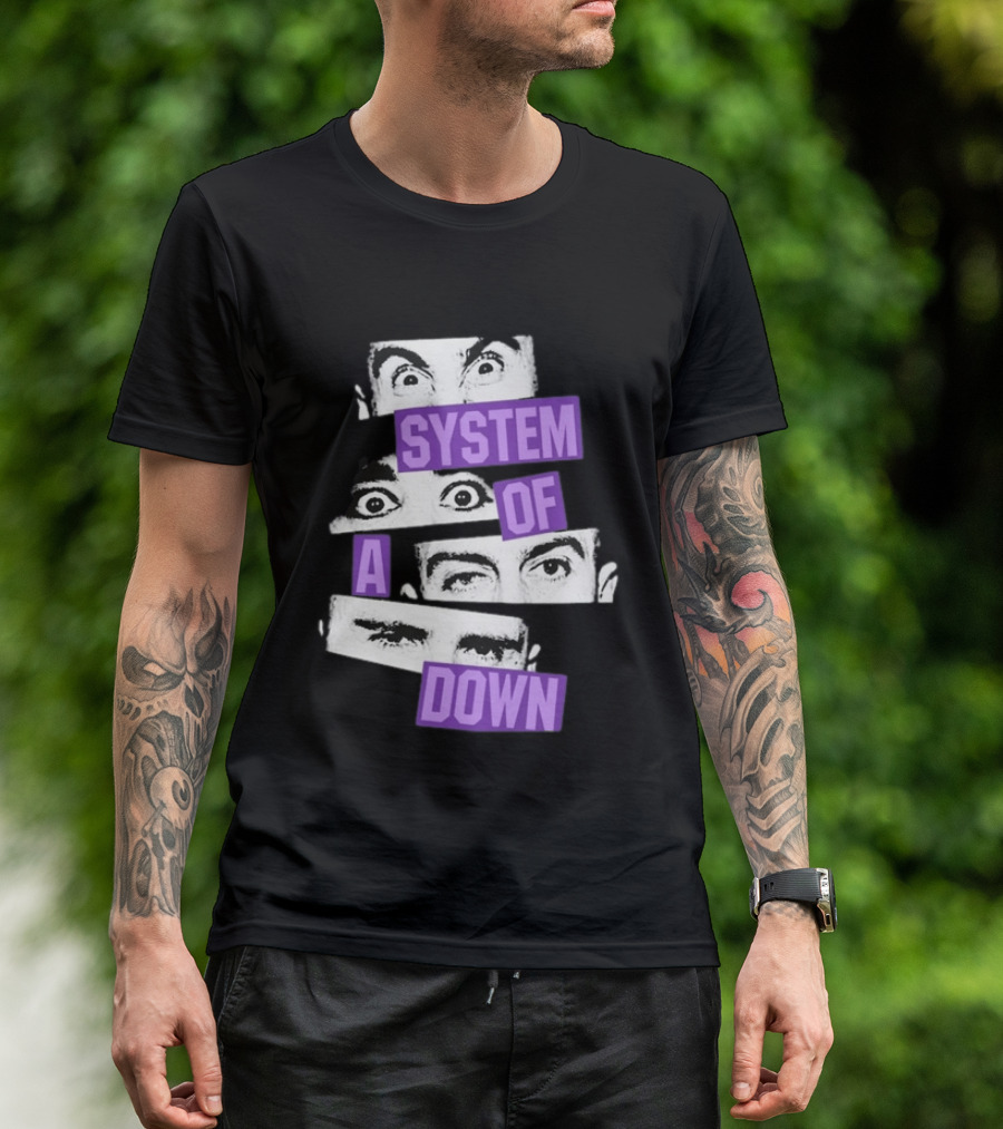 Original System Of A Down Soad Eu Uk Tour 2026 Toxic City System Down Eyes T-Shirt