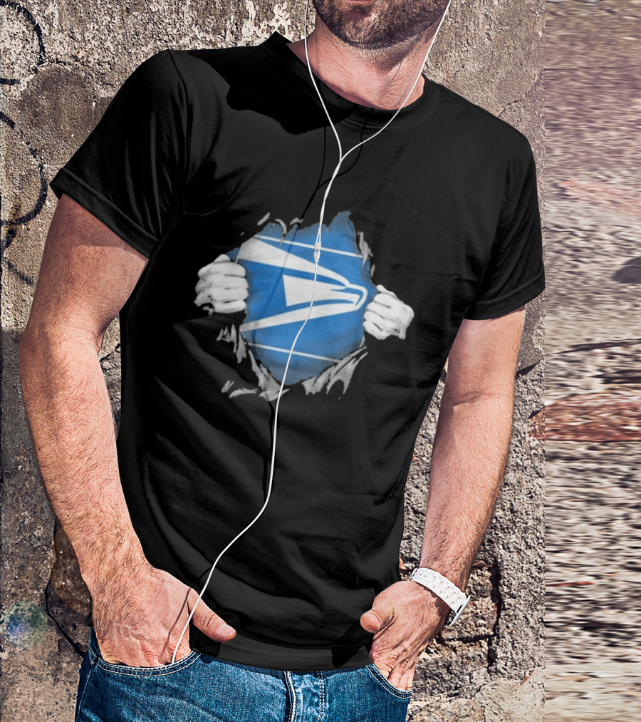 USPS Ripped Chest Superhero Torn Employee T-Shirt