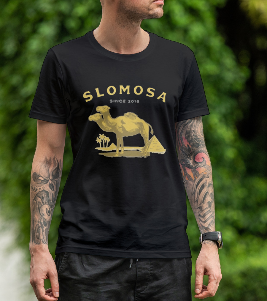 Slomosa Cigarette Since 2018 Camel And Pyramid Desert T-Shirt