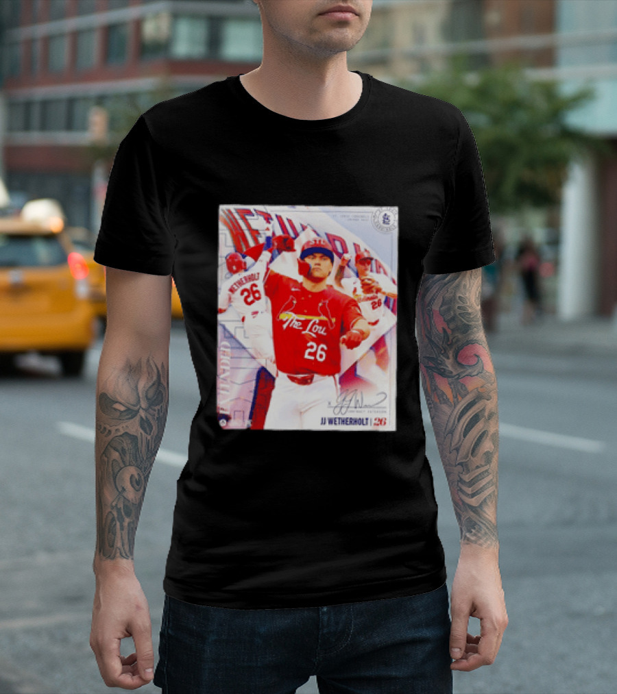 St. Louis Cardinals JJ Wetherholt 26 MLB Fan Memorabilia T-Shirt
