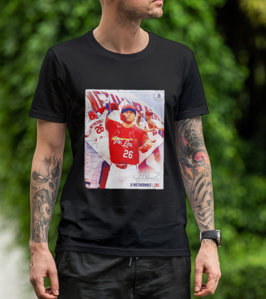 St. Louis Cardinals JJ Wetherholt 26 MLB Fan Memorabilia T-Shirt