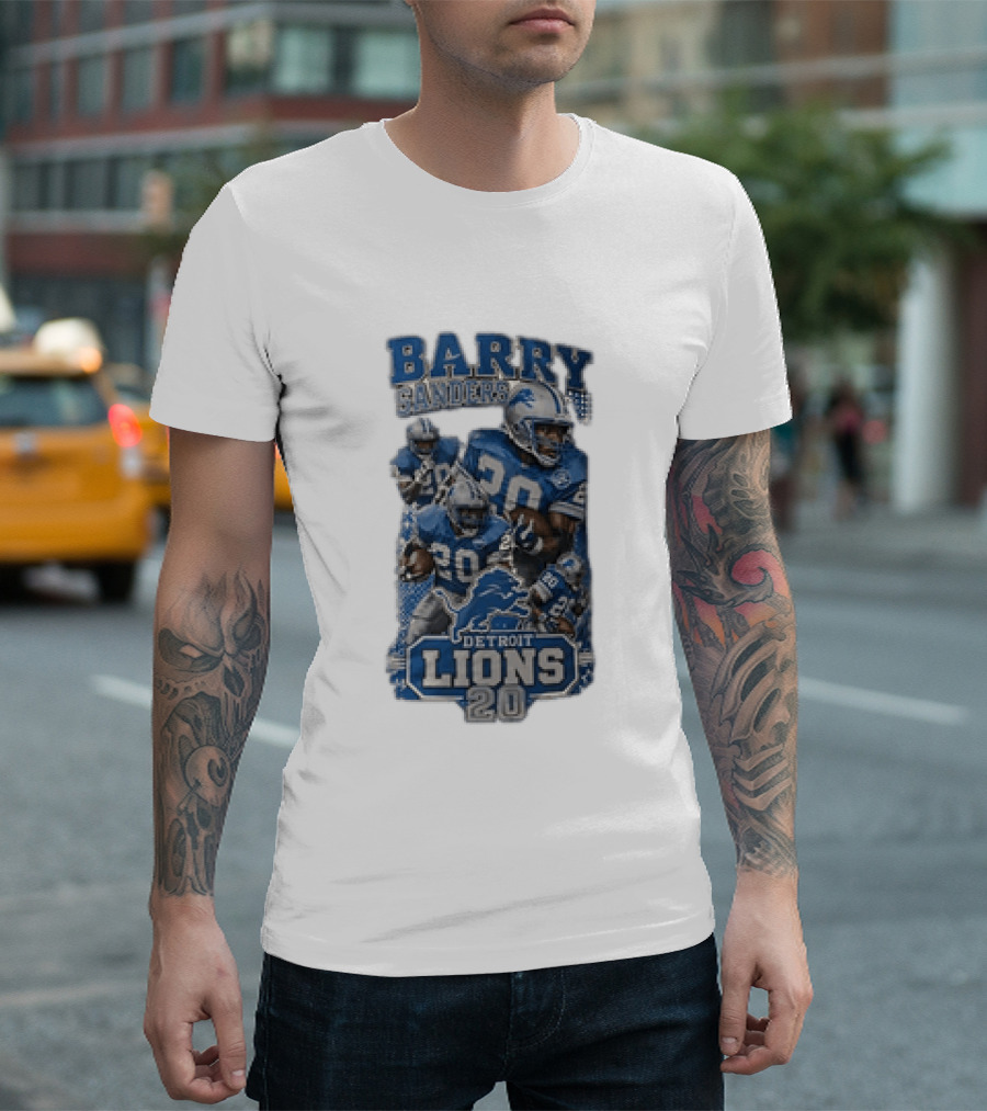 Barry Sanders Detroit Lions 20 NFL Football Legend T-Shirt