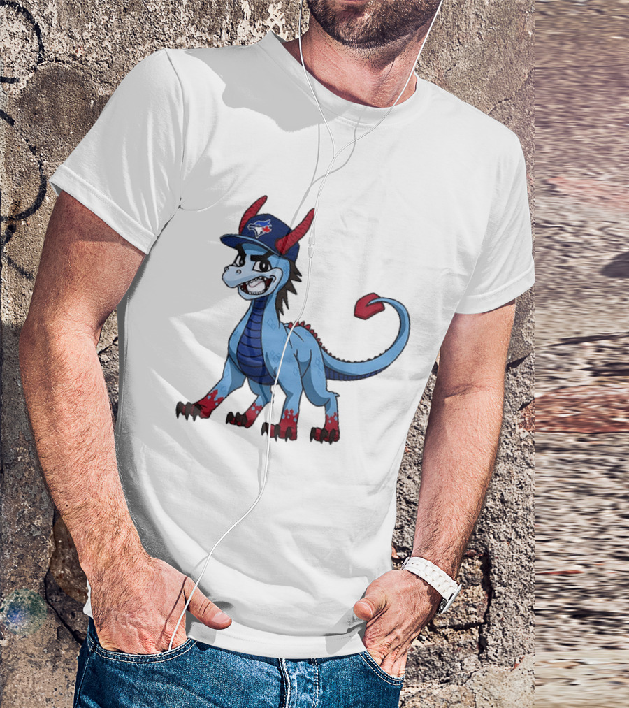 Toronto Blue Jays MLB Baseball Blue Dragon Hat T-Shirt