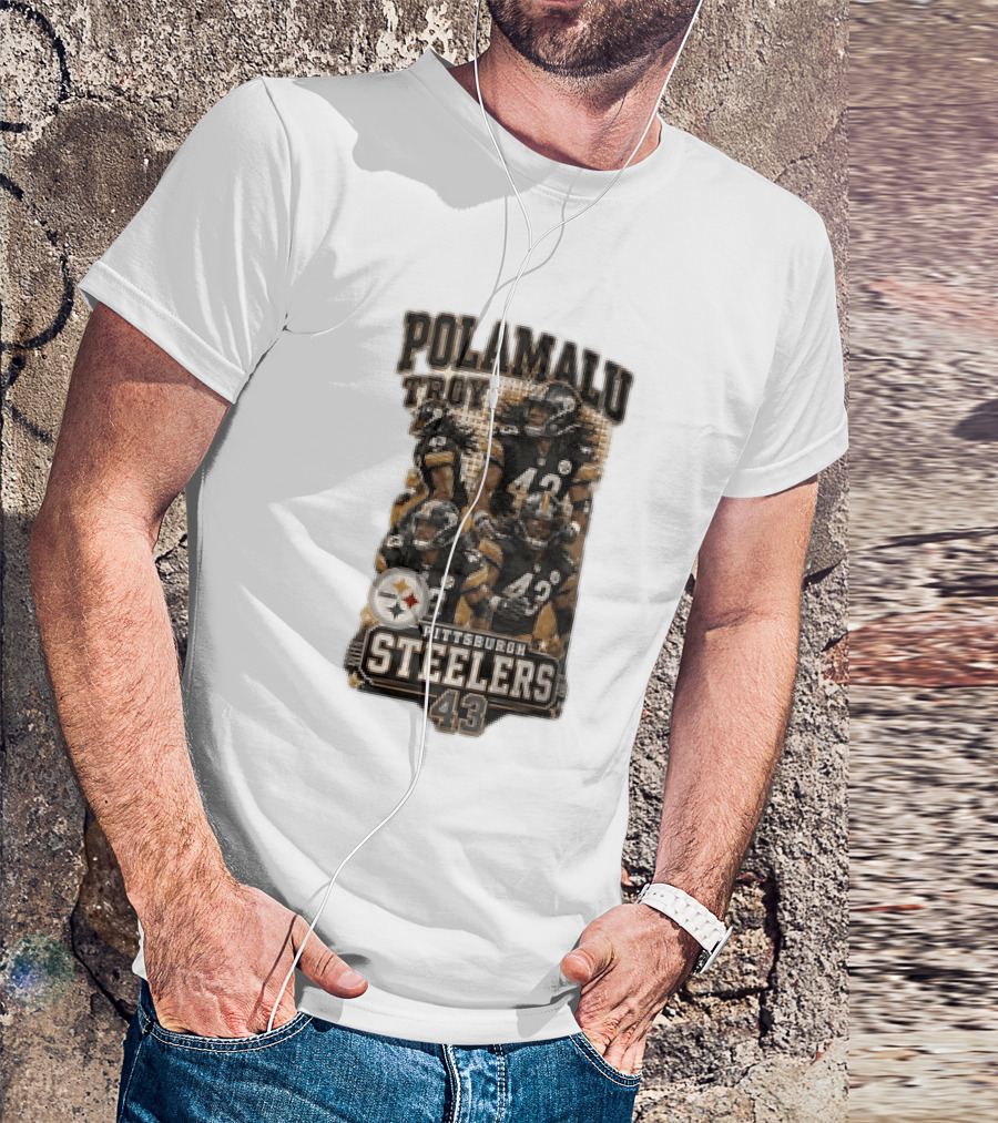 Pittsburgh Steelers Polamalu Troy 43 Football Player Steelers T-Shirt