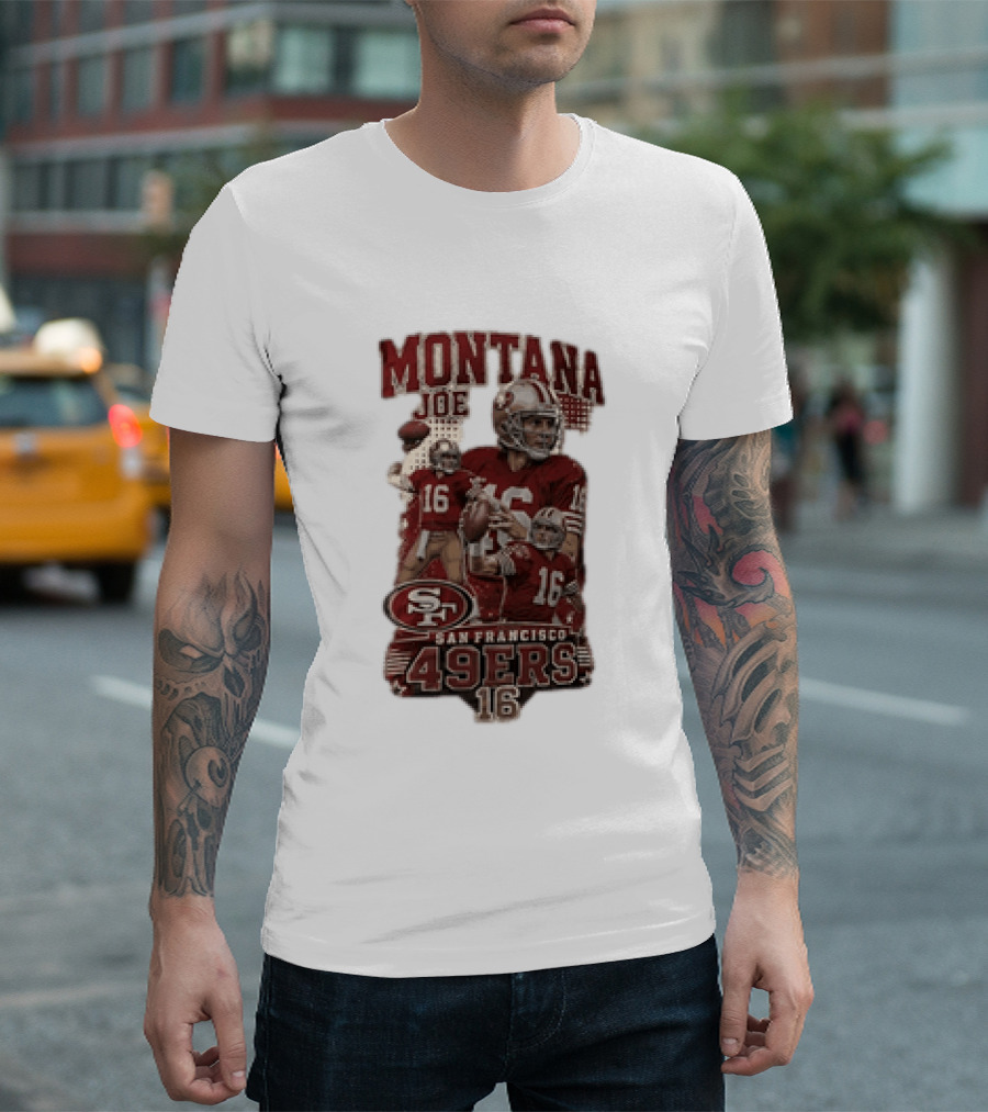 San Francisco 49ers Montana Joe 16 Football Player T-Shirt