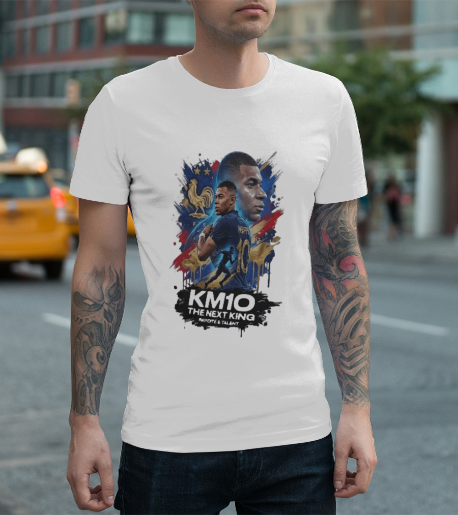 KM10 Kylian Mbappé The Next King Rapidite & Talent France Legends T-Shirt