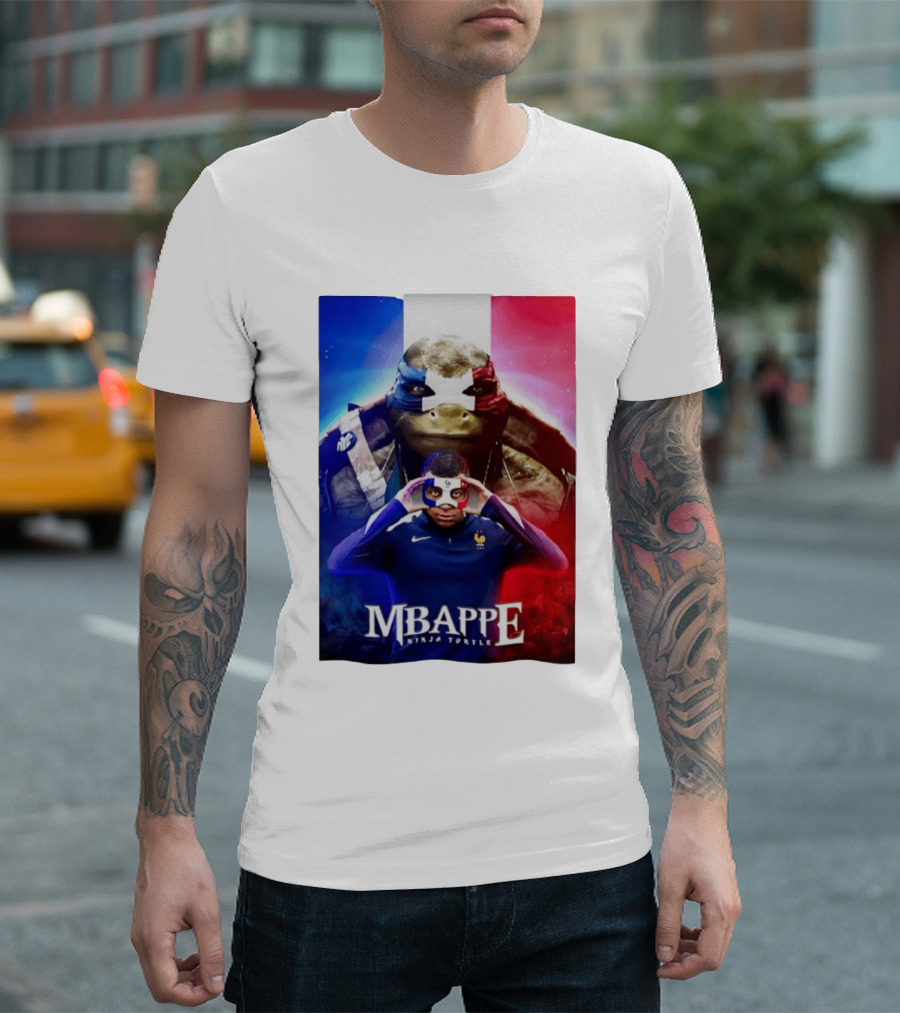 Mbappe France National Football Ninja Turtle T-Shirt