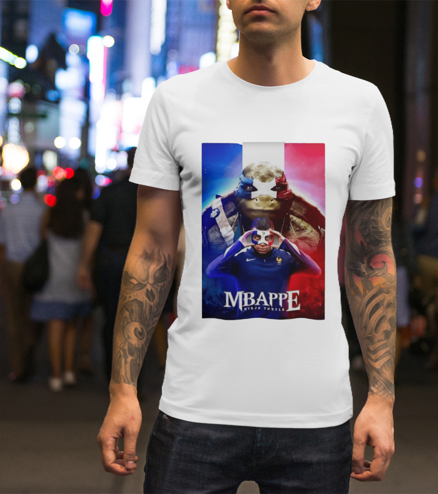 Mbappe France National Football Ninja Turtle T-Shirt