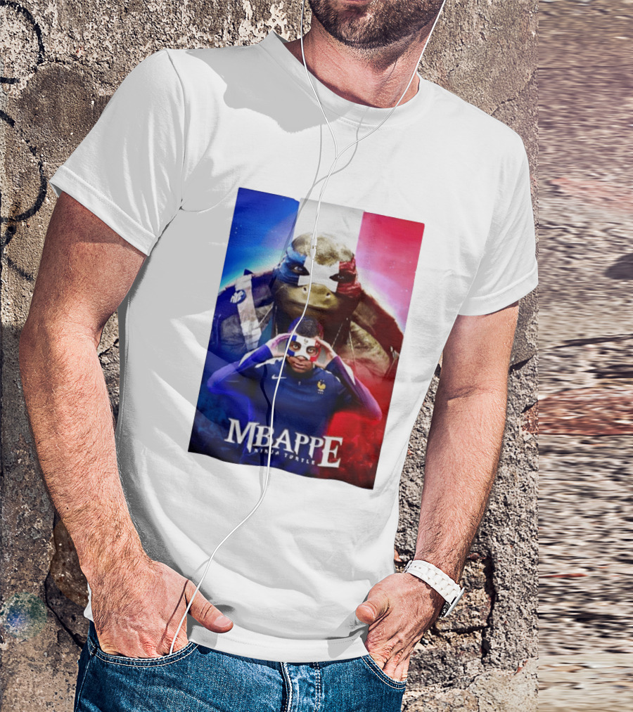 Mbappe France National Football Ninja Turtle T-Shirt