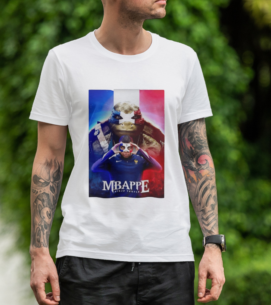 Mbappe France National Football Ninja Turtle T-Shirt