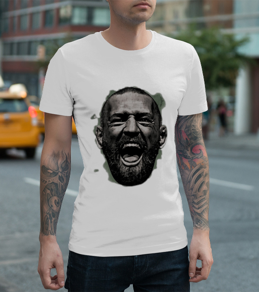 UFC Fighter Yelling Conor McGregor Fight Champion Face T-Shirt