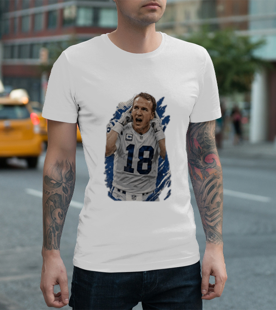 Peyton Manning Indianapolis Colts 18 Football Player NFL Legend T-Shirt