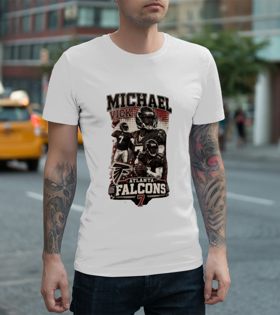 Michael Vick Atlanta Falcons Quarterback 7 Football T-Shirt
