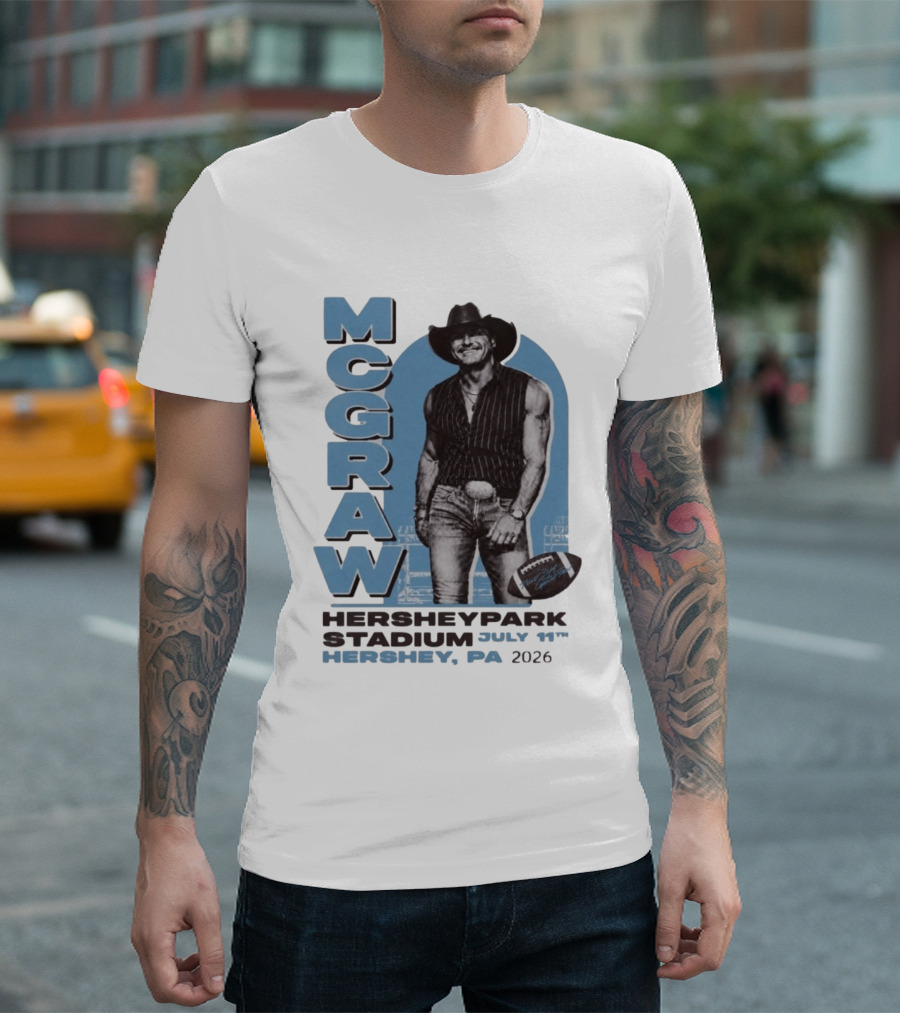 MCGRAW Hersheypark Stadium July 11th Hershey PA 2026 Football T-Shirt