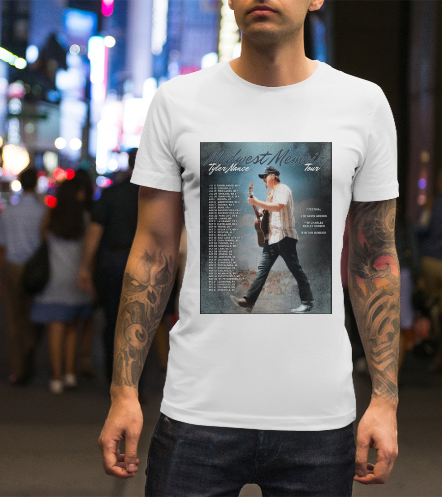 Midwest Memoir Tyler Nance Tour 2026 With Gavin Adcock Charles Wesley Godwin Ian Munsick T-Shirt