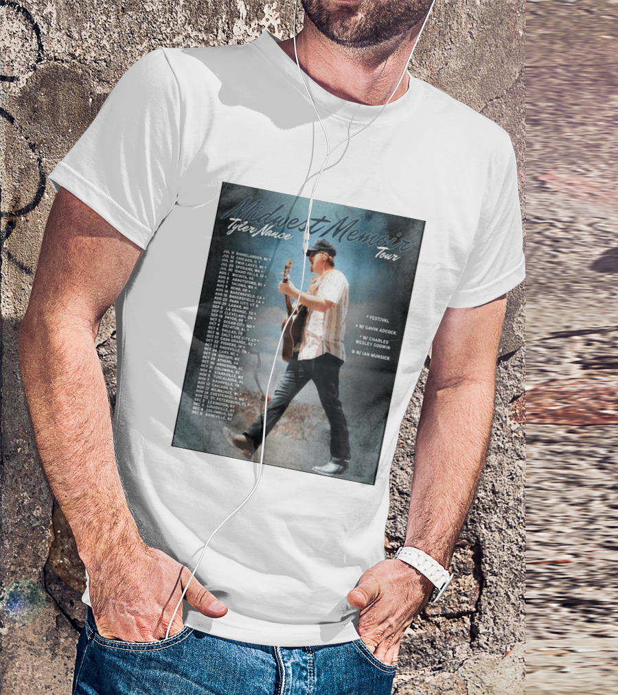 Midwest Memoir Tyler Nance Tour 2026 With Gavin Adcock Charles Wesley Godwin Ian Munsick T-Shirt