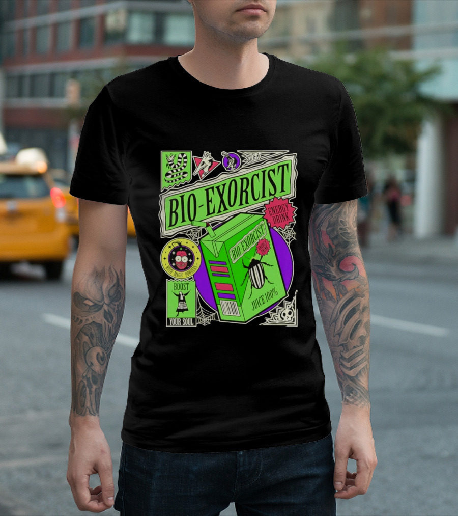 Bio Exorcist Energy Drink Juice 100% Boost Your Soul With Magic Powders T-Shirt