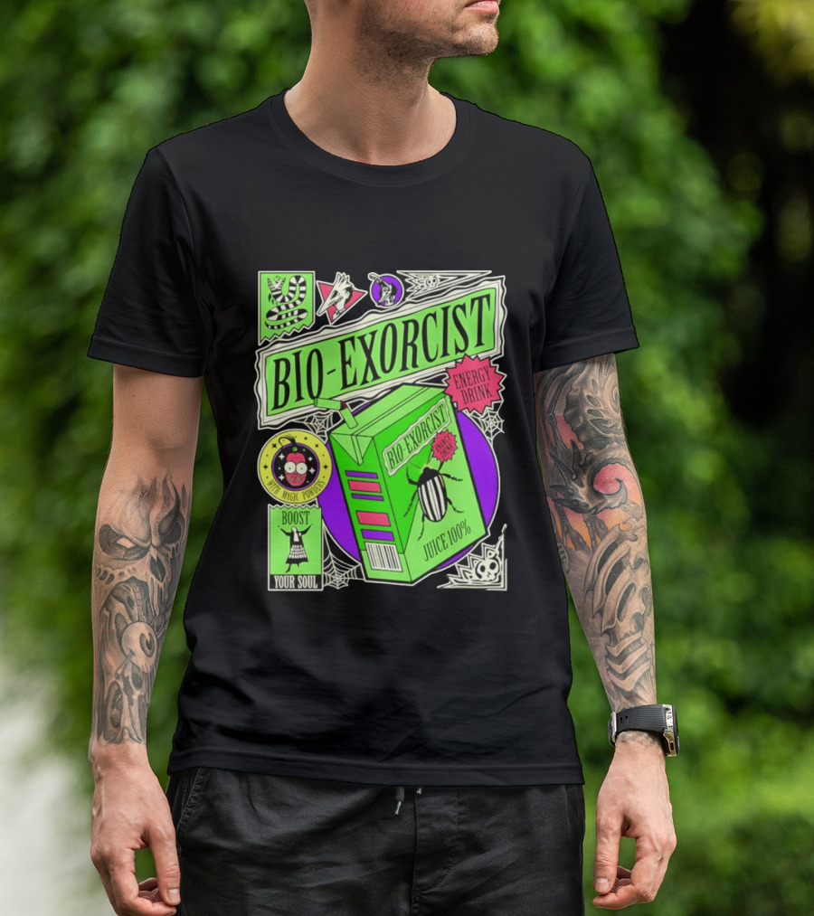 Bio Exorcist Energy Drink Juice 100% Boost Your Soul With Magic Powders T-Shirt