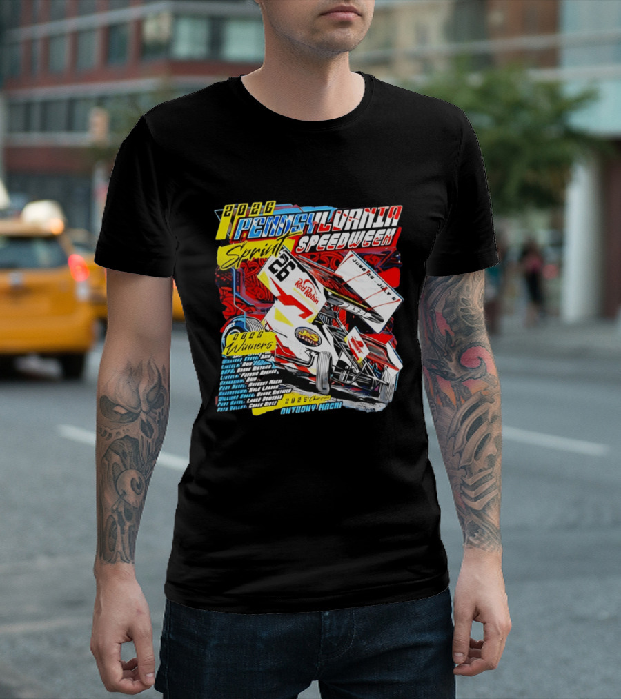 2026 Pennsylvania Speedweek Sprint Race Winners June Kyle Larson Racing Red Robin T-Shirt